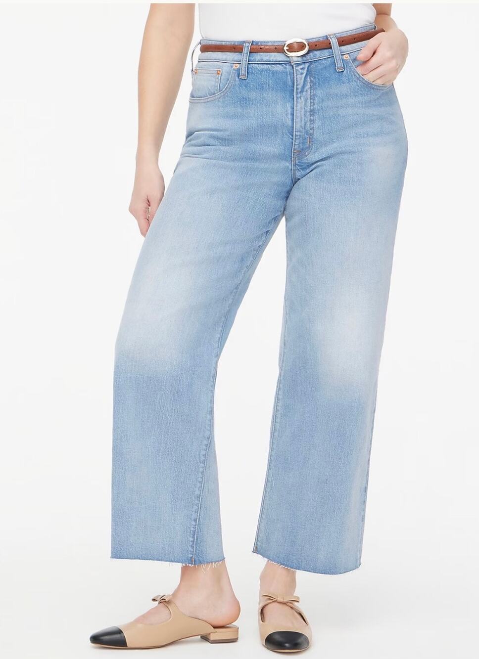 NWT J. Crew Curvy Wide-Leg Cropped Jean in all-day stretch Size 34